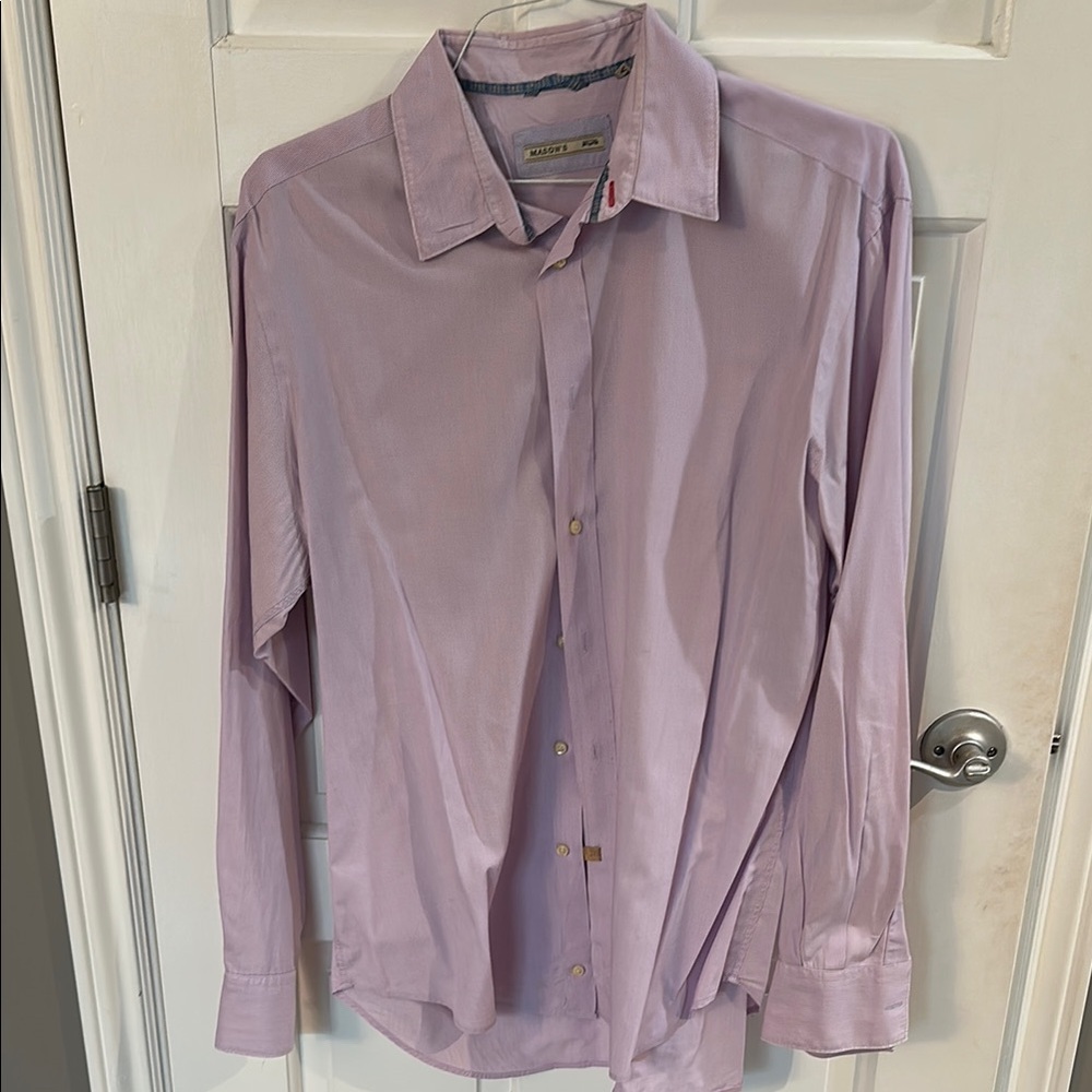 Mason Purple Dress Shirt Classic Collar Long Sleeves